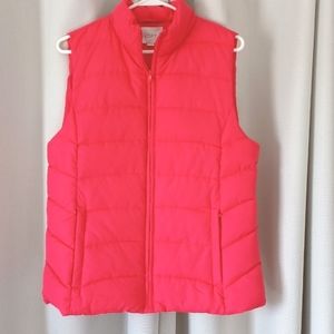 Loft Coral Puffer Vest size Medium